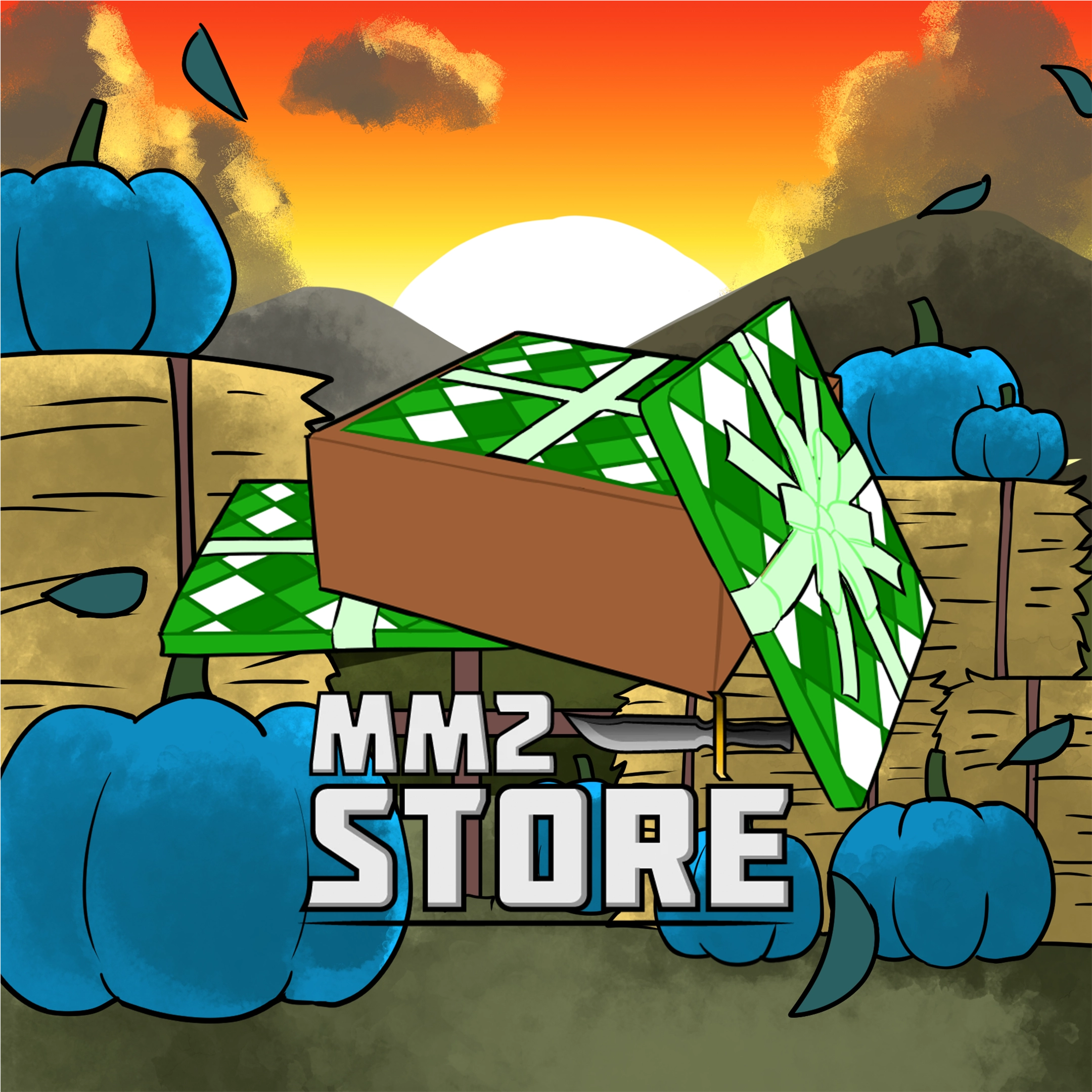 Box of Green Wrapping Paper