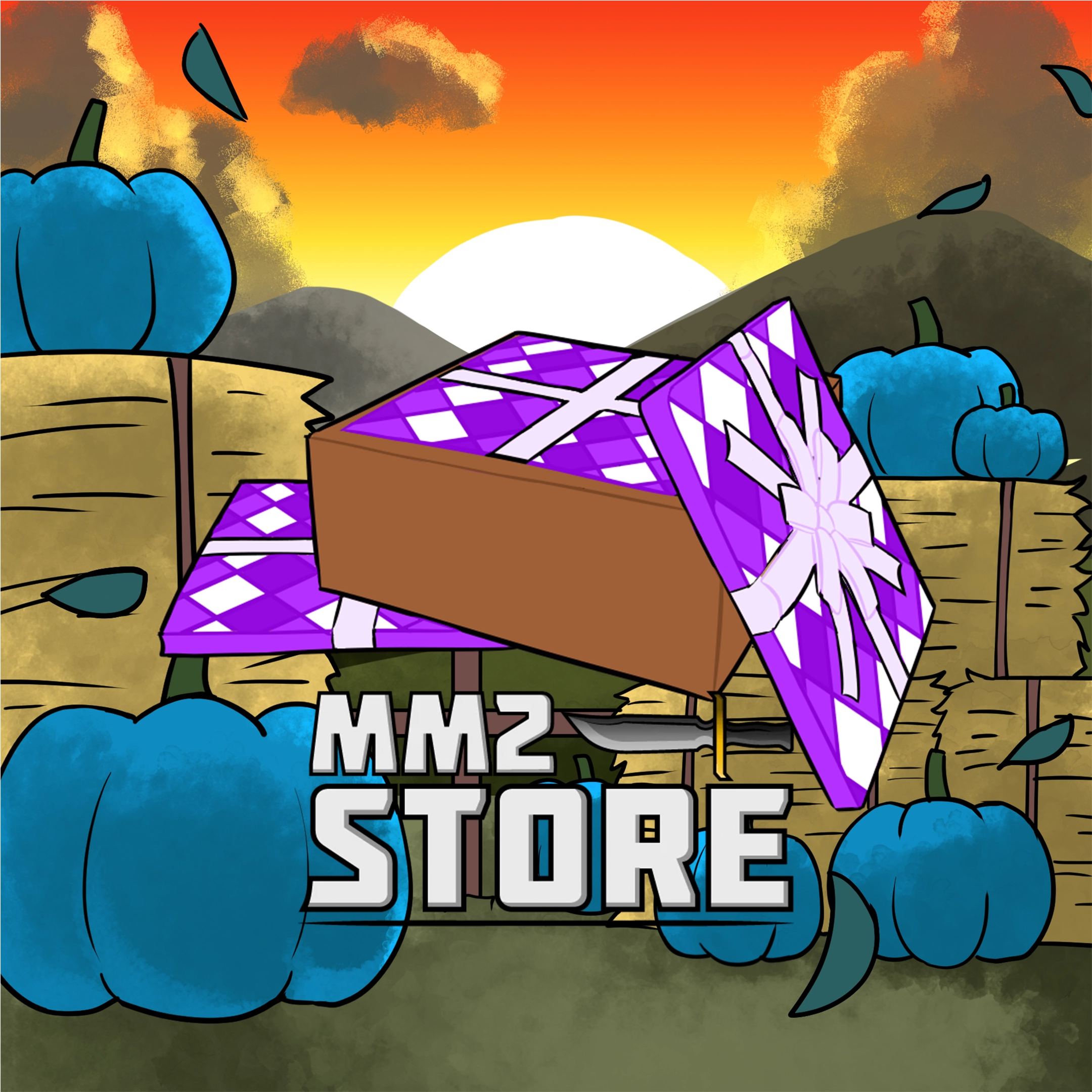 Box of Purple Wrapping Paper