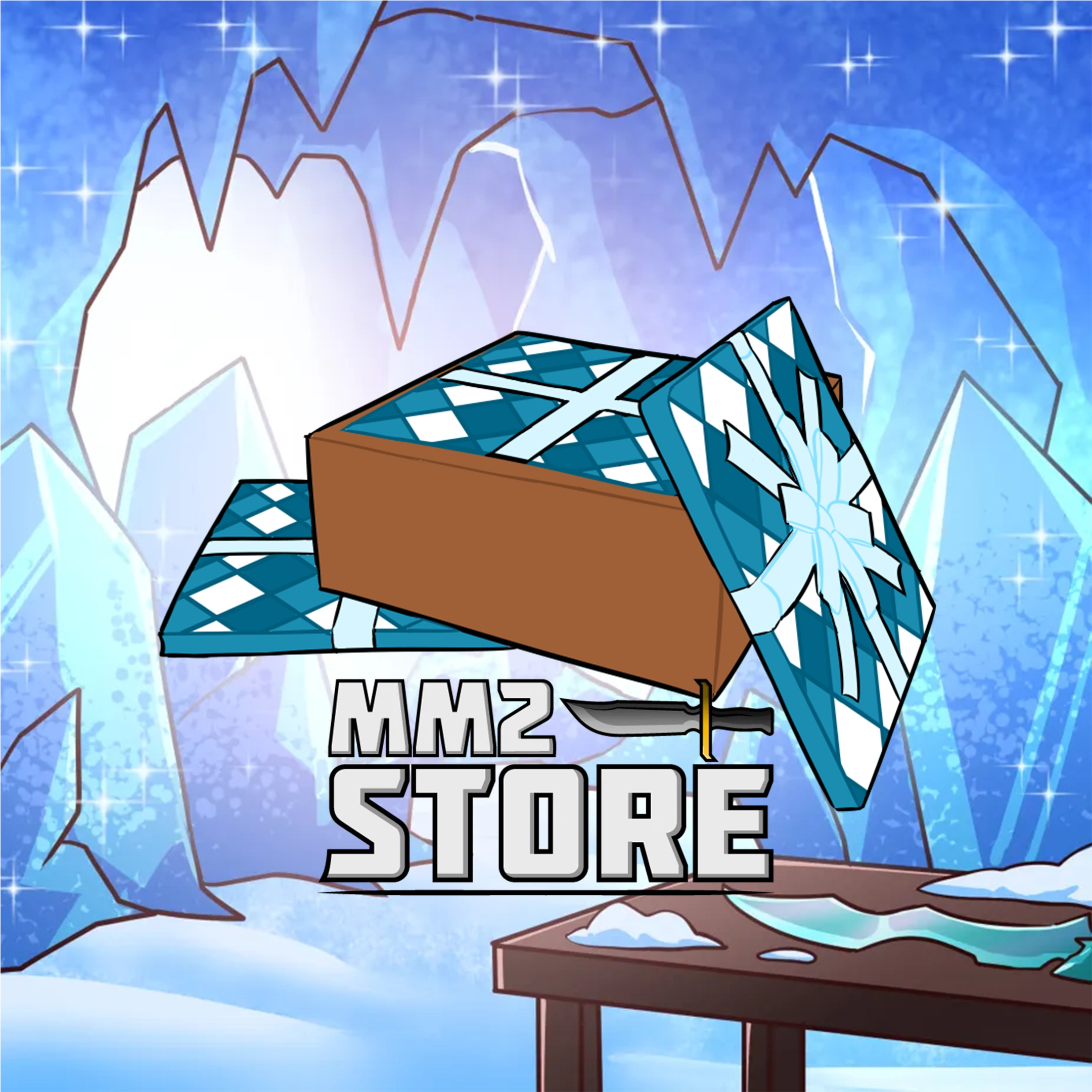 Box of Blue Wrapping Paper